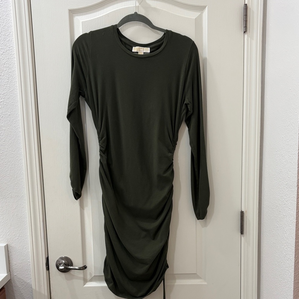 MICHAEL Michael Kors Dark Green Long Sleeve Dress